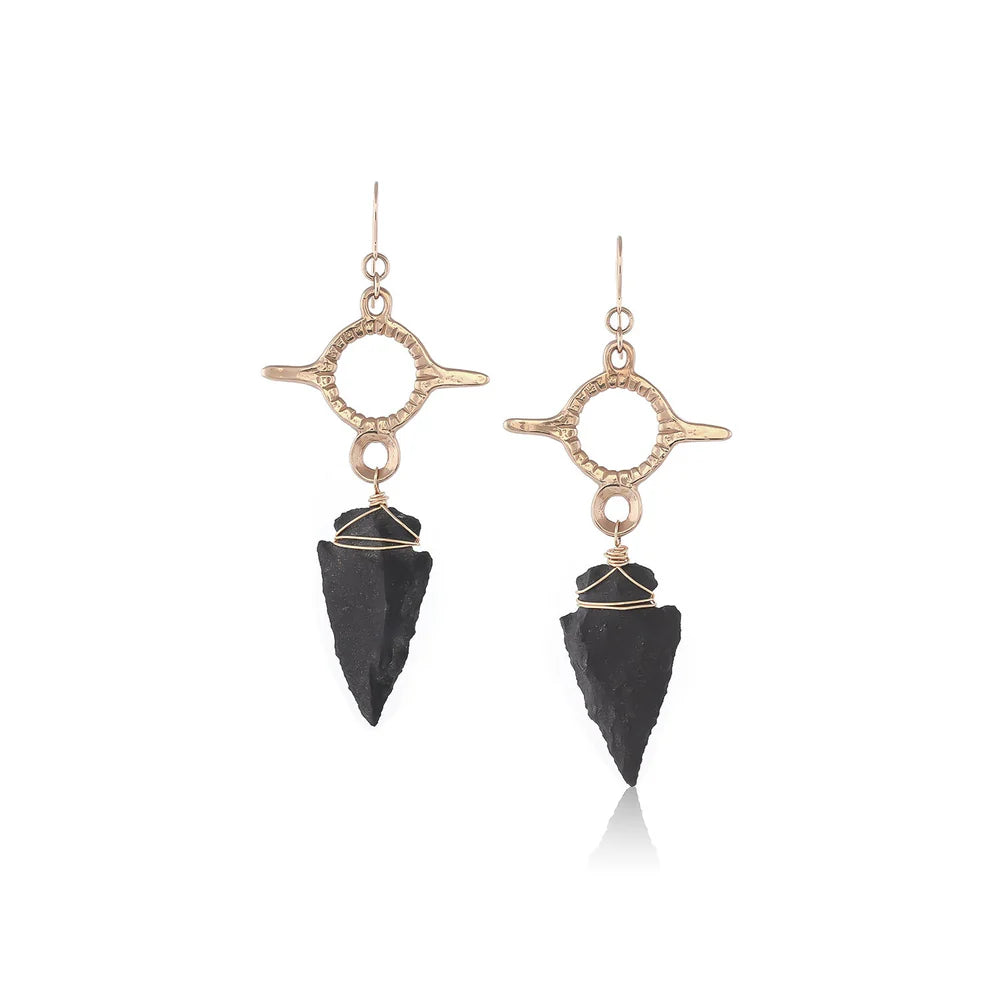 EARTH ARROWHEAD EARRINGS